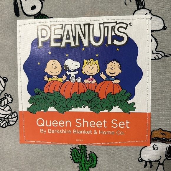 NEW PEANUTS SNOOPY COWBOY STICKPONY CACTUS JACK O LANTERN HALLOWEEN QUEEN SHEETS - Picture 3 of 9